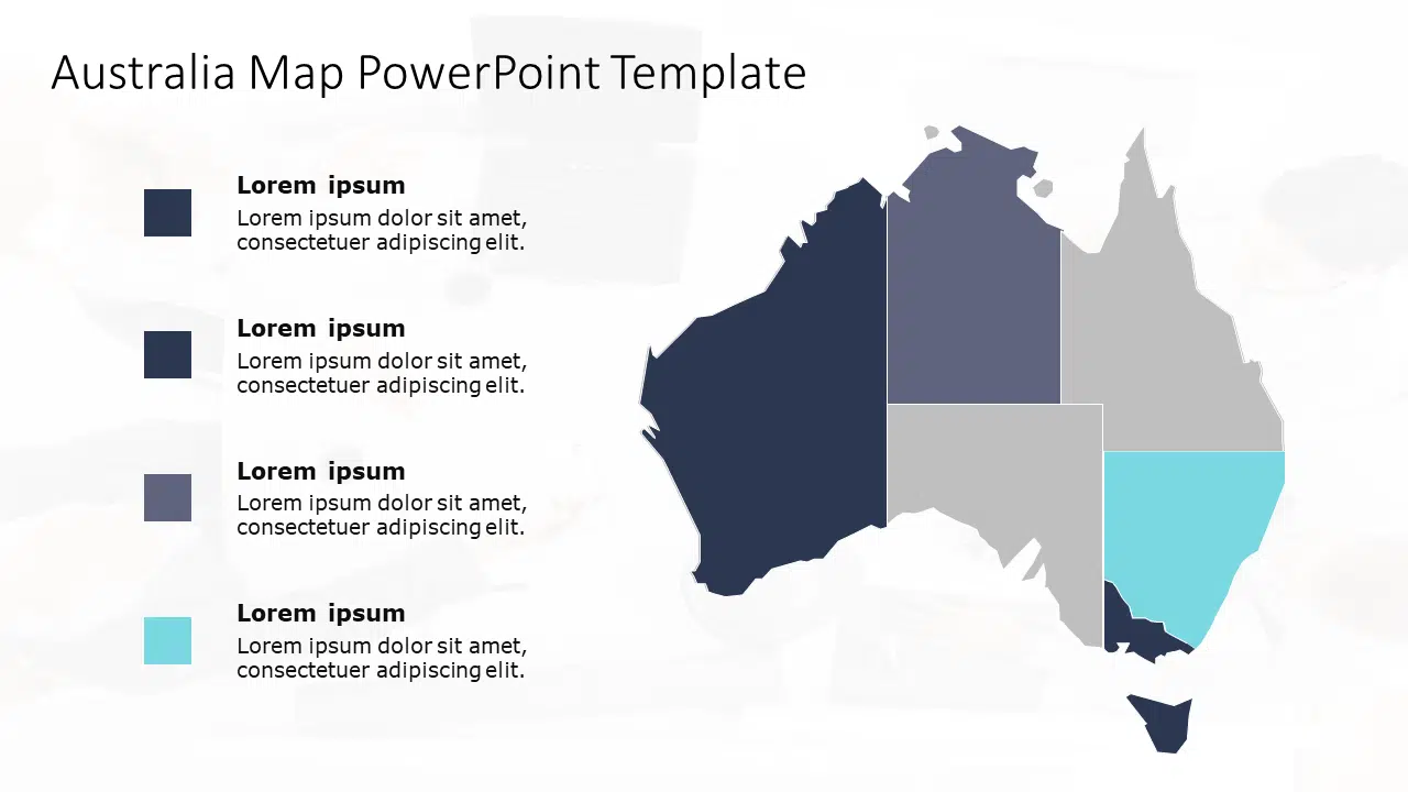 Australia Map 8 PowerPoint Template & Google Slides Theme