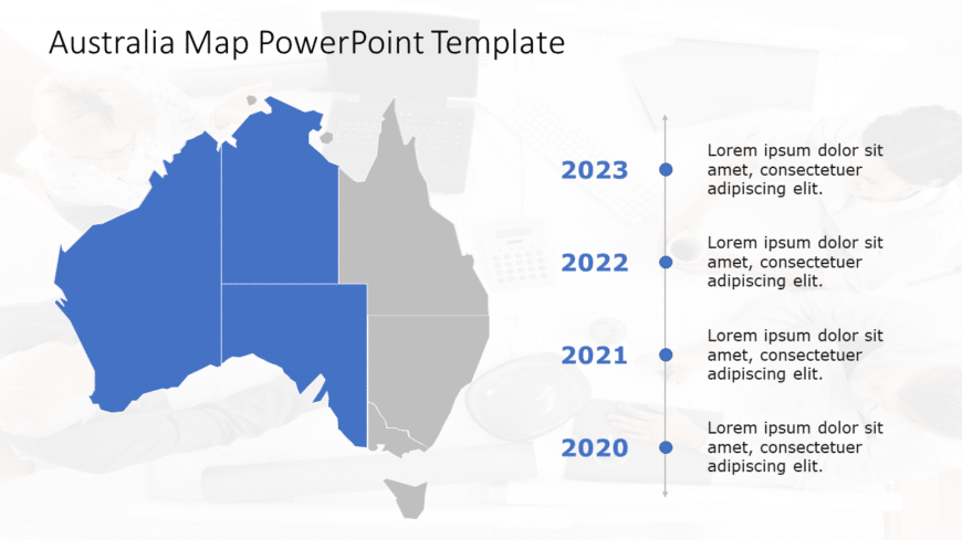 Australia Map 9 PowerPoint Template