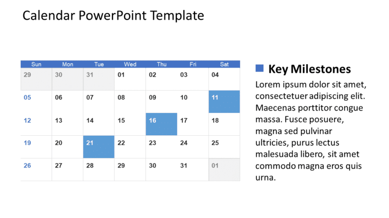 Calendar 1 PowerPoint Template & Google Slides Theme