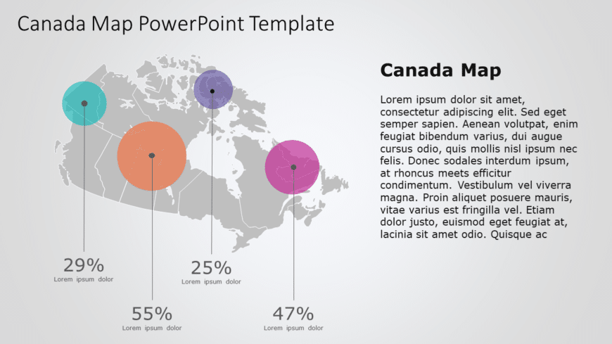 Canada Map 3 PowerPoint Template