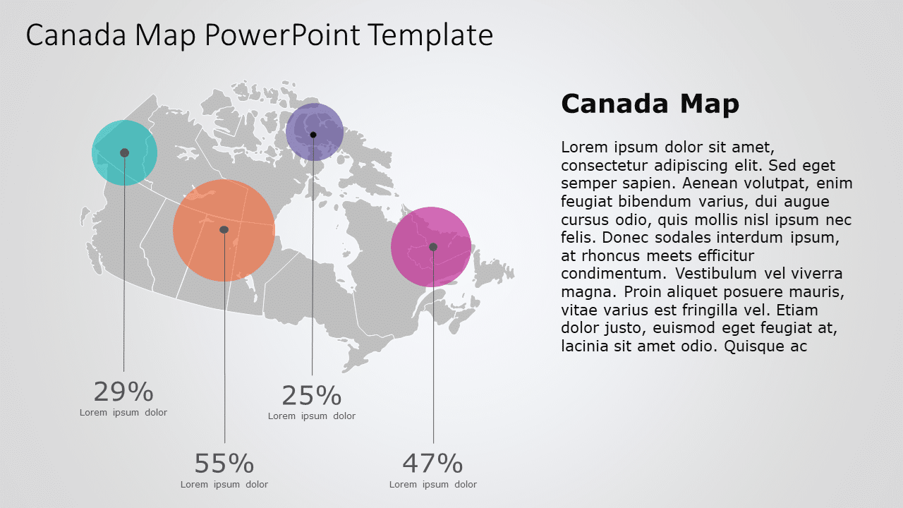 Canada Map 3 PowerPoint Template & Google Slides Theme
