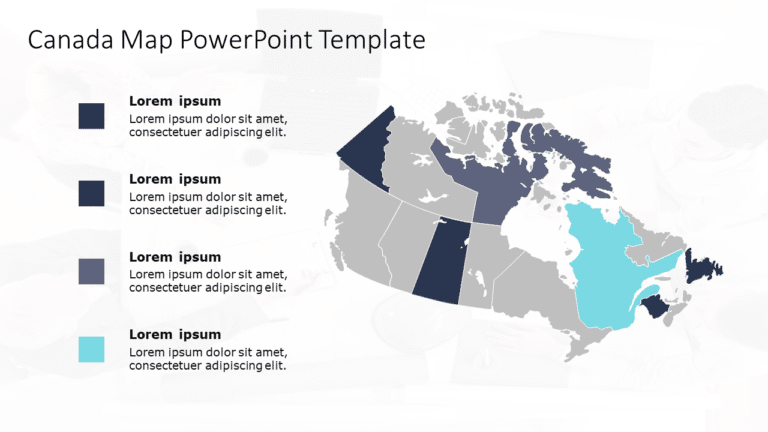 Canada Map 6 PowerPoint Template & Google Slides Theme
