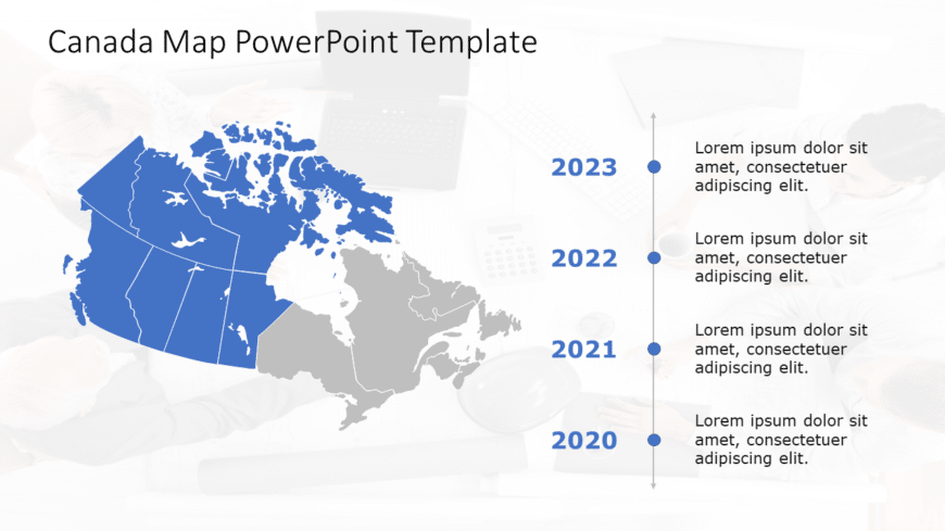 Canada Map 7 PowerPoint Template