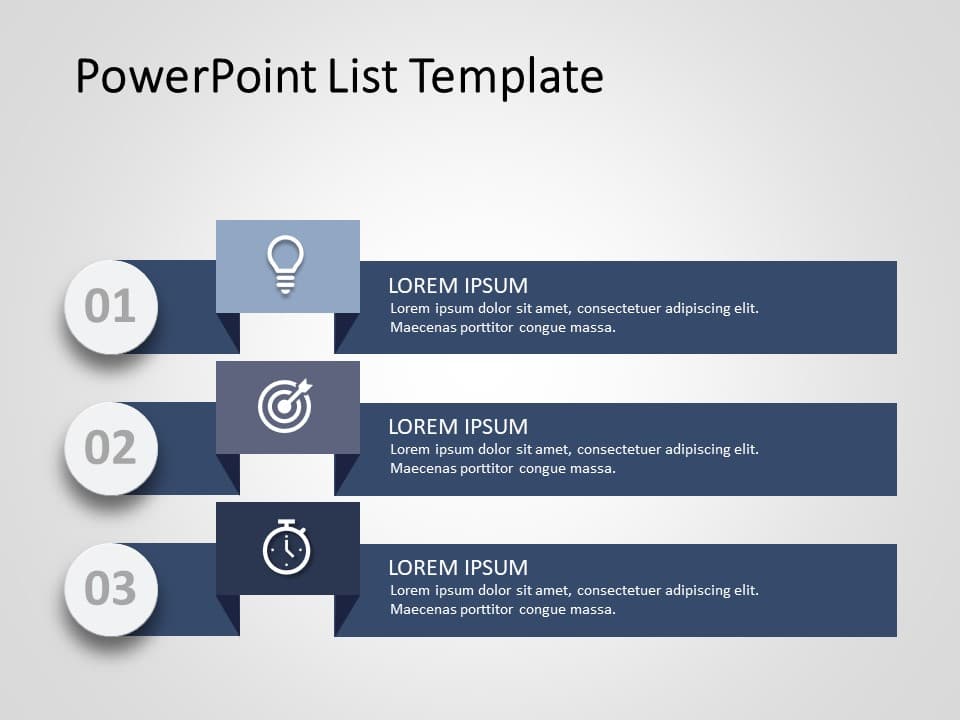 list presentation format