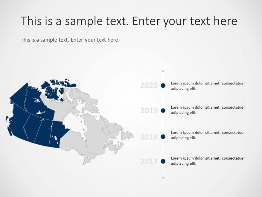 Canada Map Powerpoint Template 7 