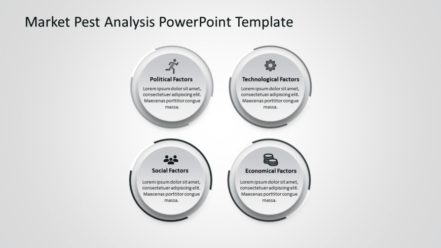 Market PEST Analysis 6 PowerPoint Template