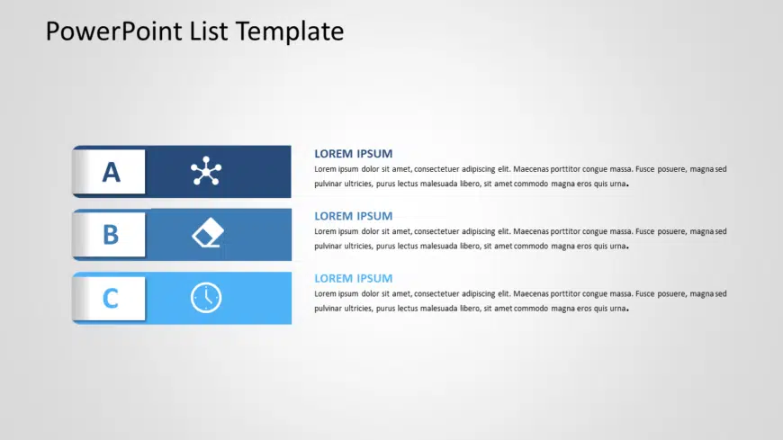 PowerPoint List 3 PowerPoint Template