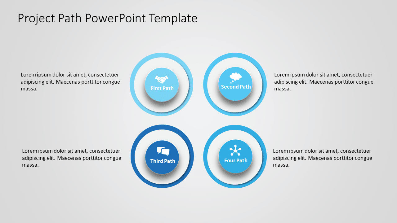 Blue and Gray Circular Pathway Diagram for Project Stages Presentation ...