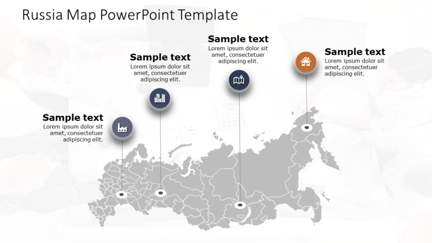 Russia Map 3 PowerPoint Template