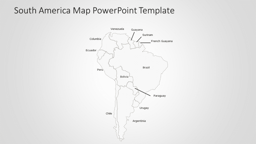 South America Map PowerPoint Template