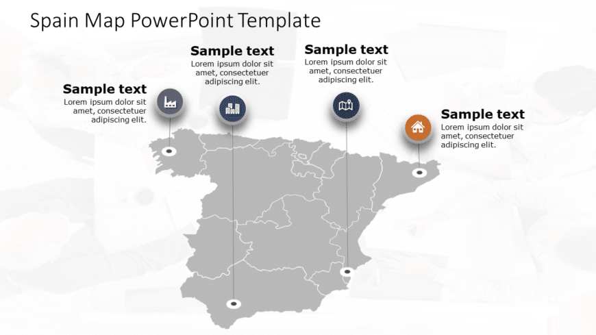 Spain Map 1 PowerPoint Template