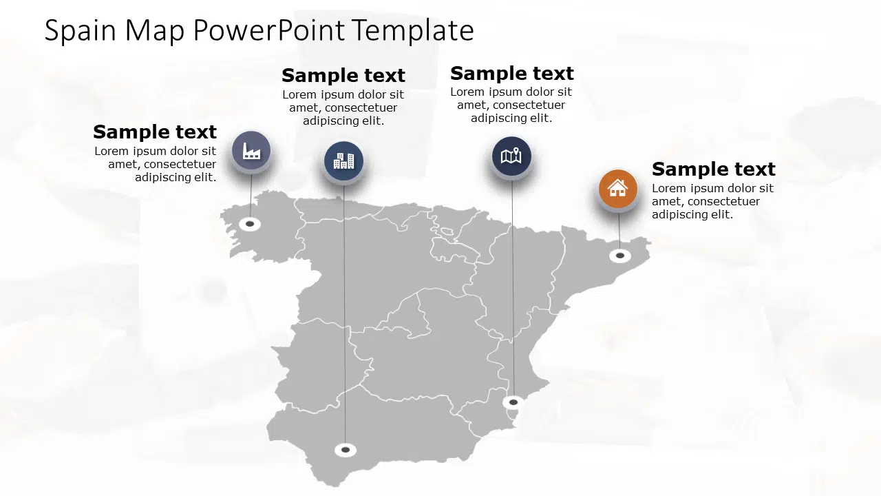 Spain Map 1 PowerPoint Template & Google Slides Theme