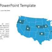 USA Map 5 PowerPoint Template