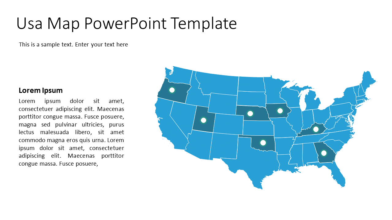 USA Map 1 PowerPoint Template & Google Slides Theme