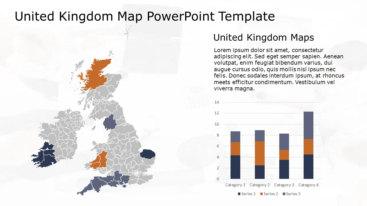 United Kingdom Map 2 PowerPoint Template & Google Slides Theme