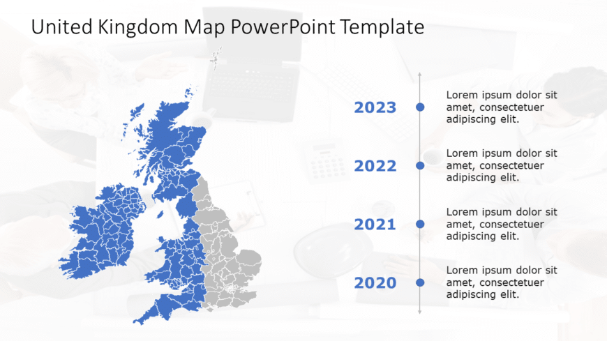 United Kingdom Map 7 PowerPoint Template