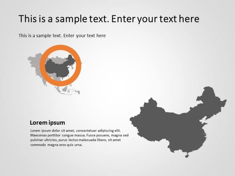 Asia Map 5 PowerPoint Template