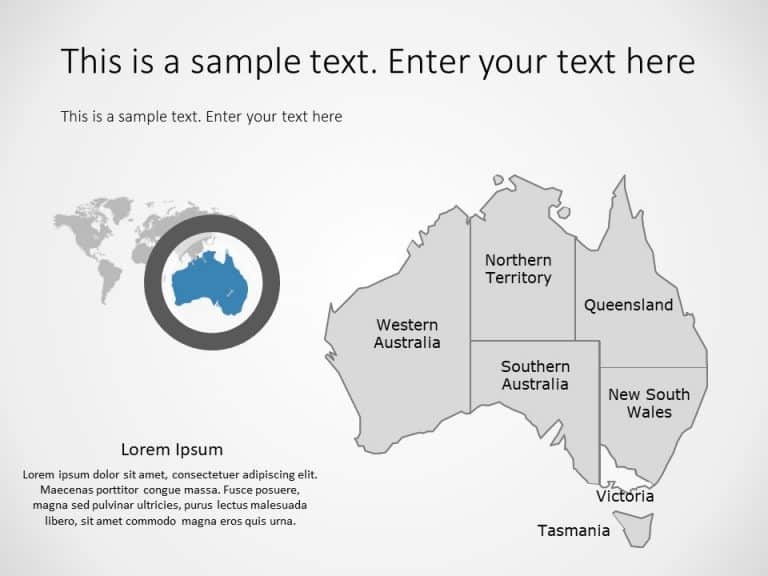 Australia Map 2 PowerPoint Template