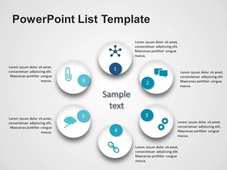 6 Steps Product Features 2 PowerPoint Template
