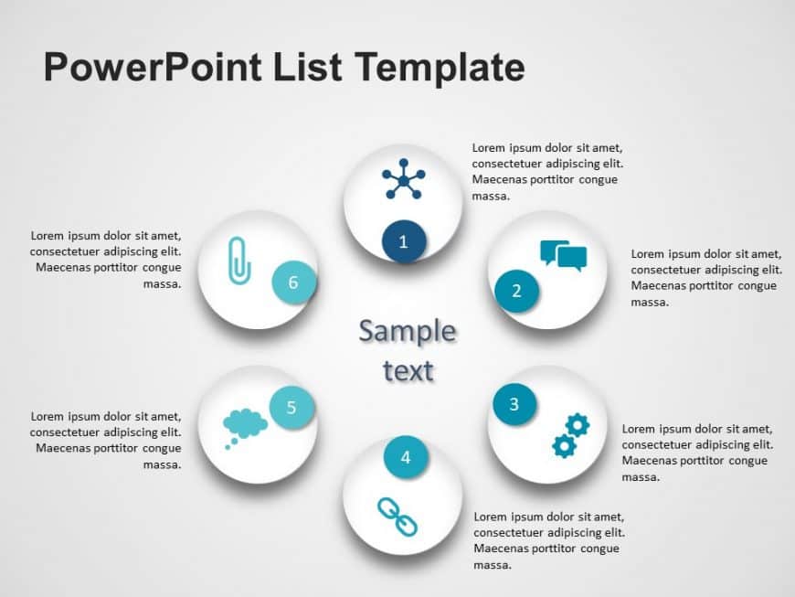 6 Steps Product Features 2 PowerPoint Template