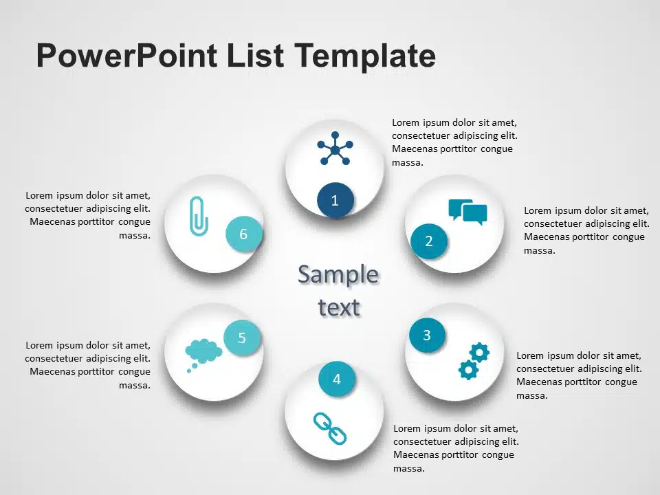 6 Steps Product Features 2 PowerPoint Template & Google Slides Theme