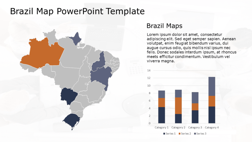Brazil Map 2 PowerPoint Template
