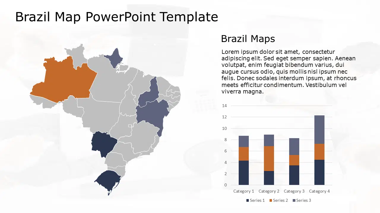 Brazil Map 2 PowerPoint Template & Google Slides Theme