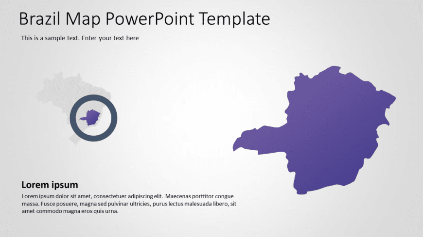 Brazil Map 4 PowerPoint Template