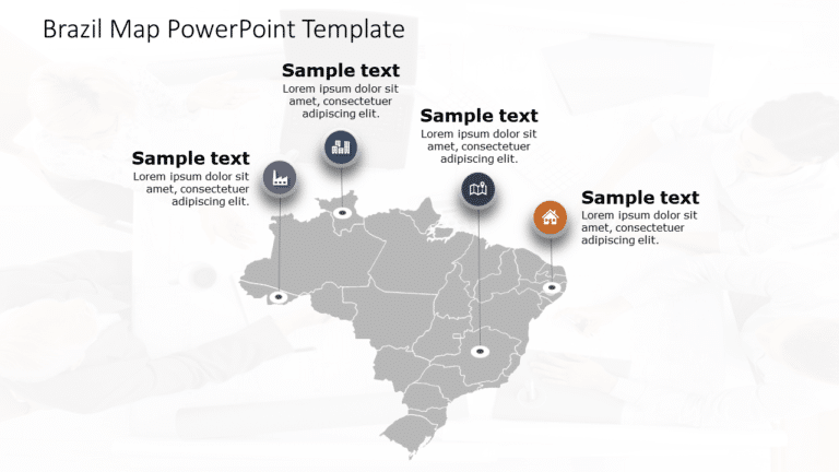 Brazil Map 5 PowerPoint Template & Google Slides Theme