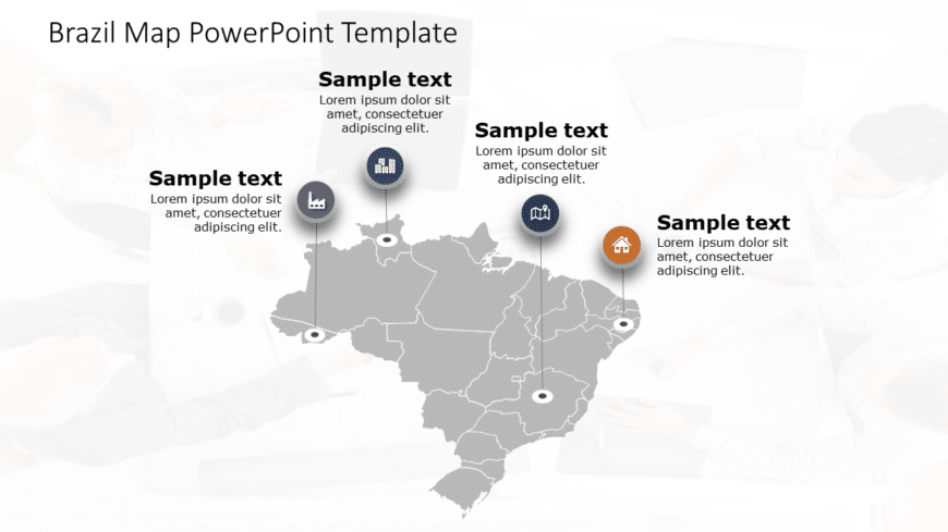 Brazil Map 5 PowerPoint Template