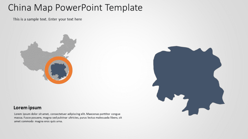 China Map 3 PowerPoint Template