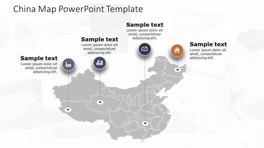 China Map 5 PowerPoint Template