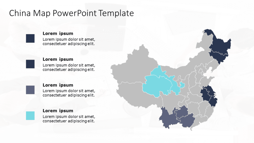 China Map 6 PowerPoint Template