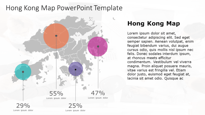 Hong Kong Map 10 PowerPoint Template