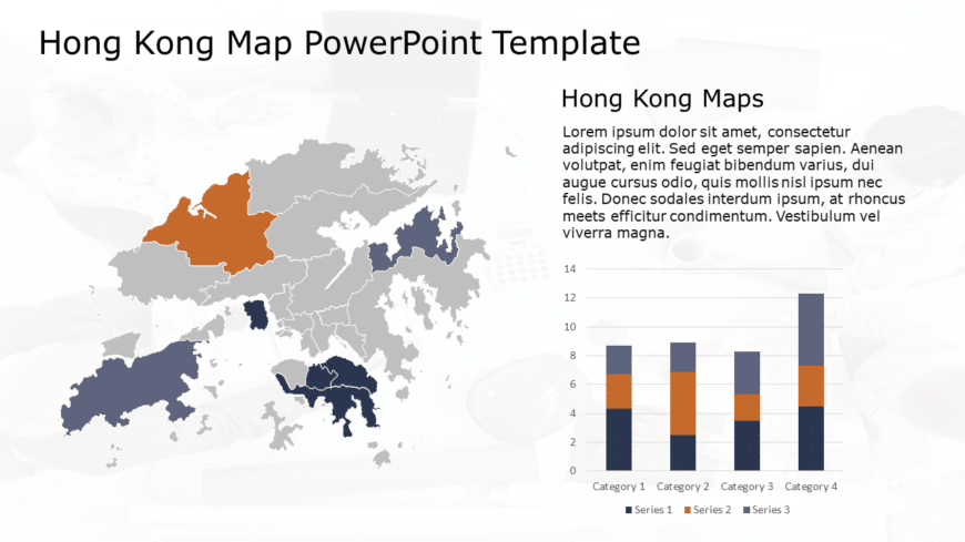 Hong Kong Map 2 PowerPoint Template