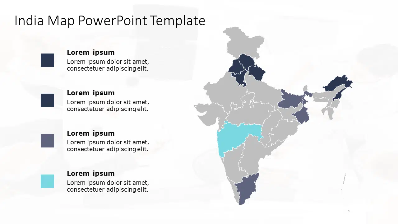 India Map 6 PowerPoint Template & Google Slides Theme