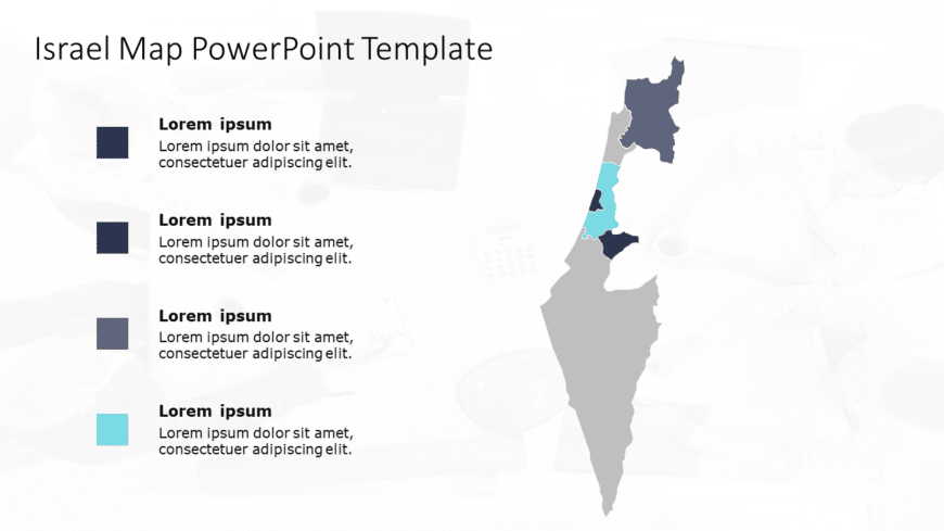 Israel Map 1 PowerPoint Template