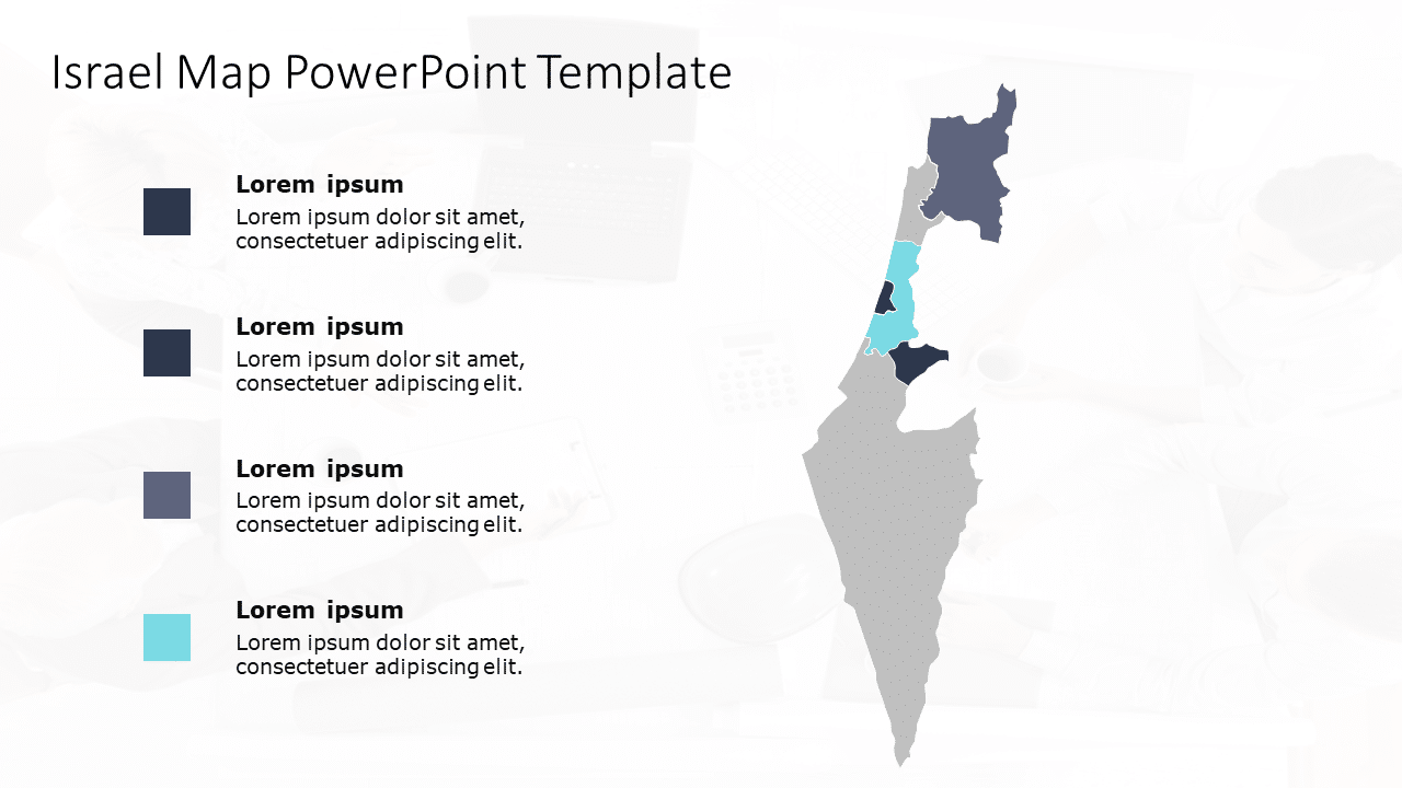Israel Map 1 PowerPoint Template & Google Slides Theme