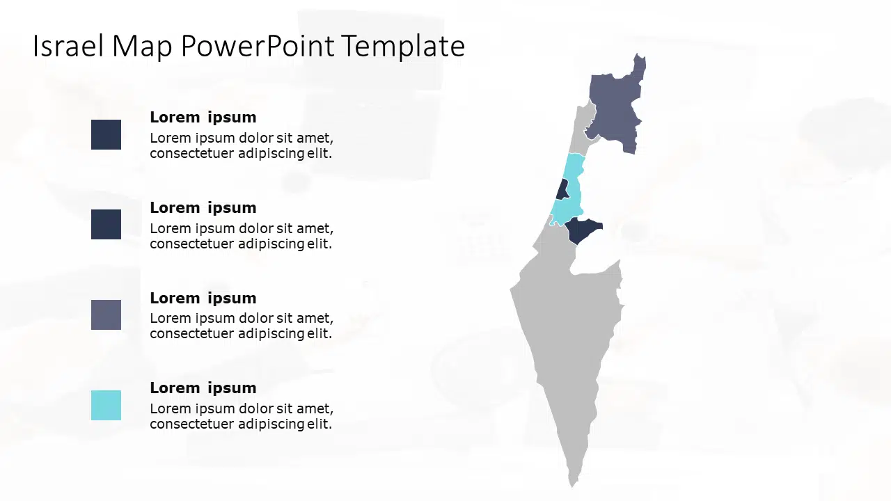 Israel Map 1 PowerPoint Template & Google Slides Theme