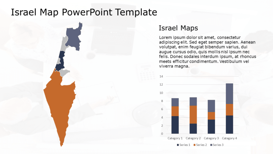 Israel Map 3 PowerPoint Template