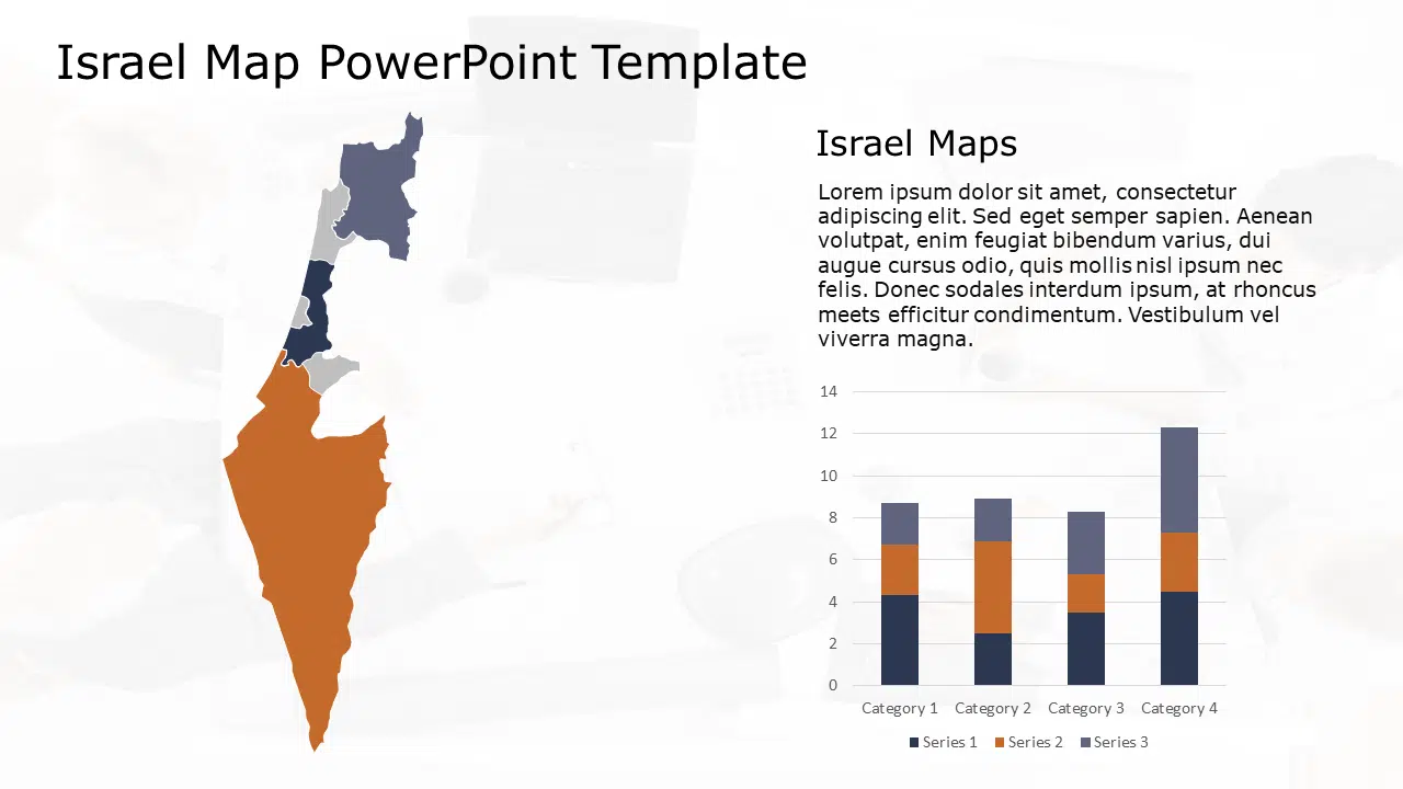 Israel Map 3 PowerPoint Template & Google Slides Theme