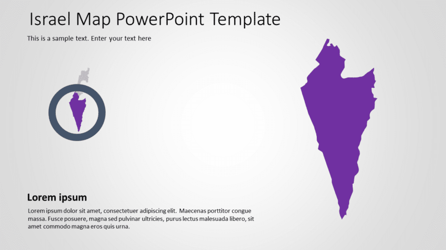 Israel Map 5 PowerPoint Template