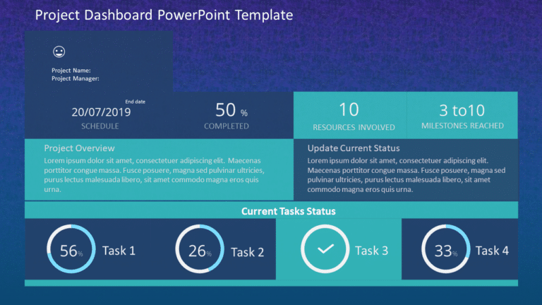 Project Dashboard 6 PowerPoint Template & Google Slides Theme