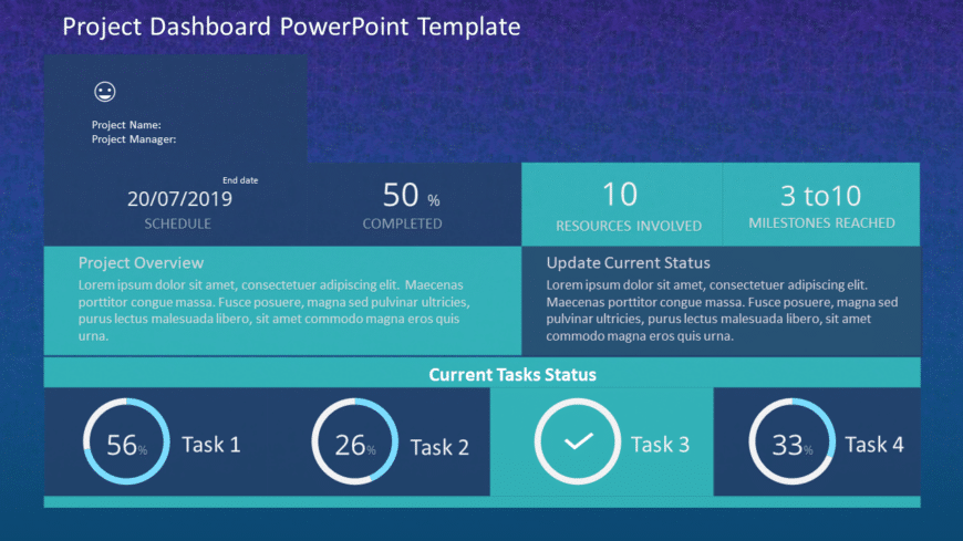 Project Dashboard 6 PowerPoint Template