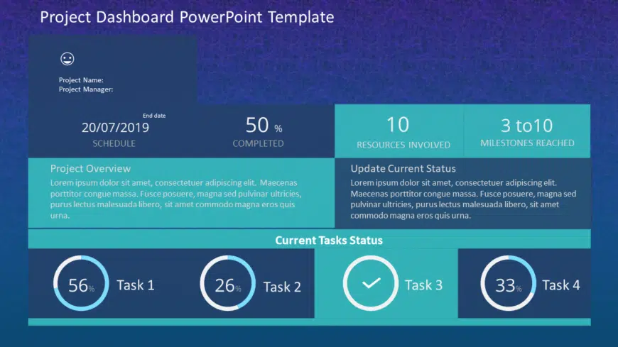 Project Dashboard 6 PowerPoint Template