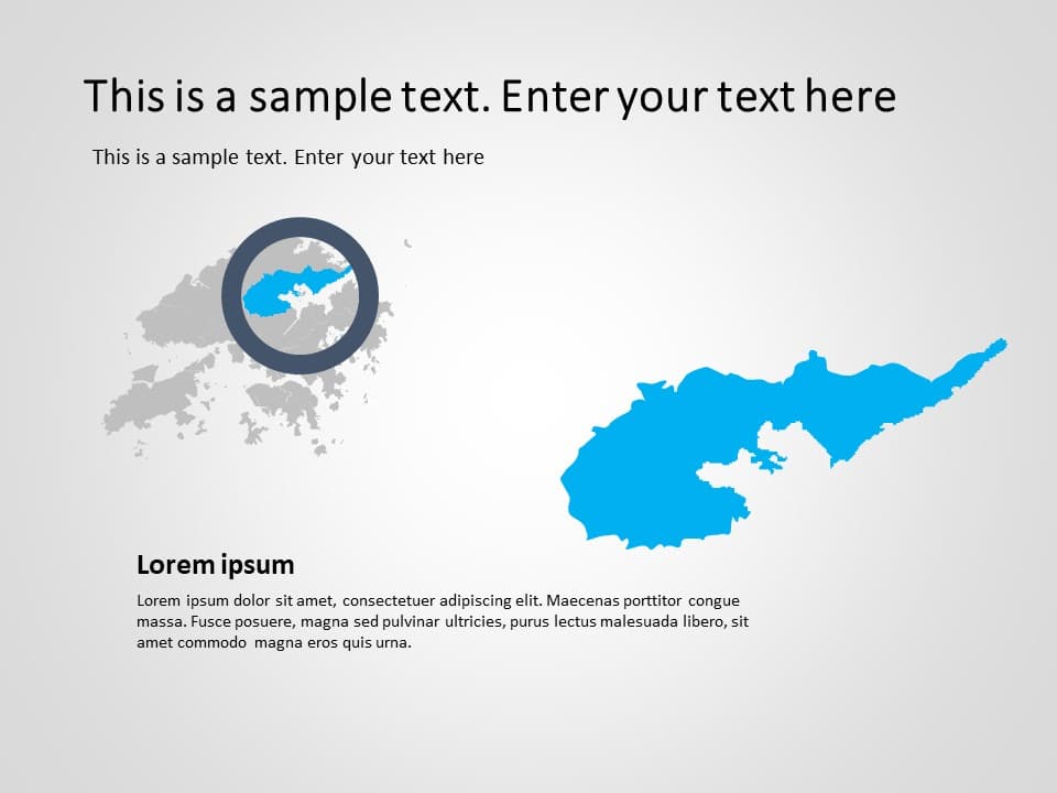Hong Kong Map 4 PowerPoint Template & Google Slides Theme