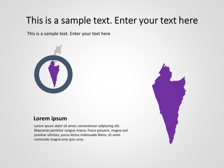 Israel Map 5 PowerPoint Template