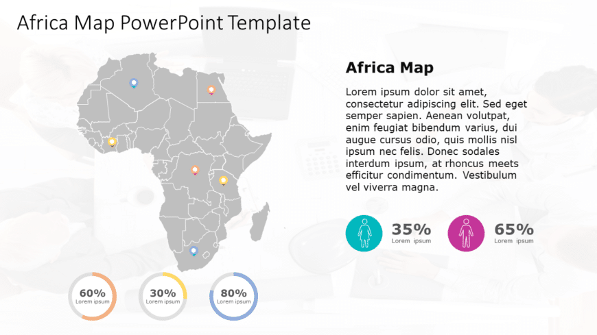 Africa Map 8 PowerPoint Template