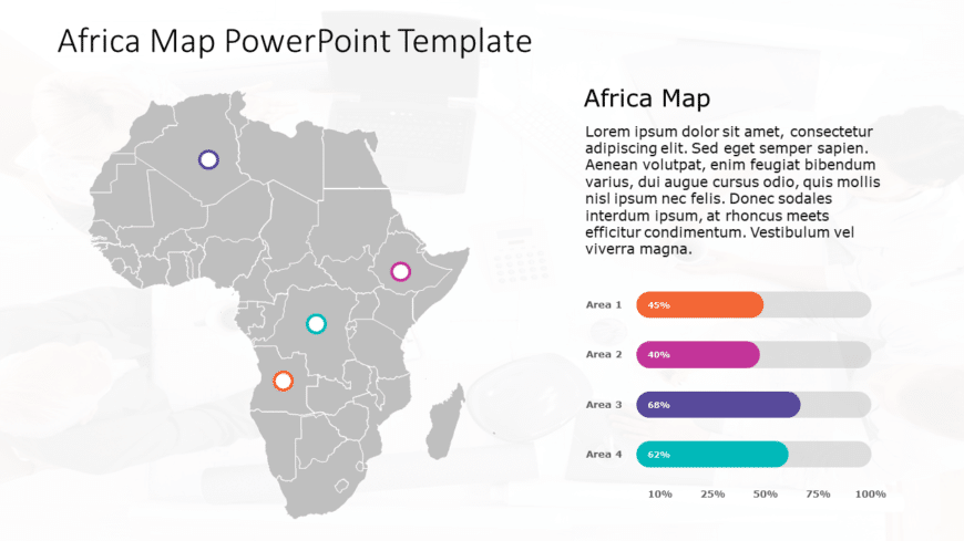 Africa Map 9 PowerPoint Template