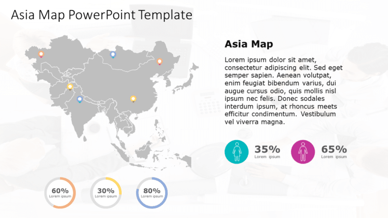 Asia Map 8 PowerPoint Template & Google Slides Theme